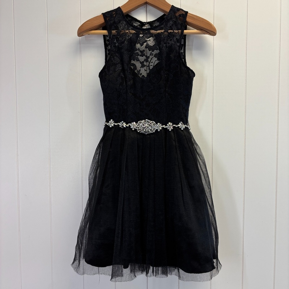 Vintage B Darlin Women Y2K Fairy Grunge Cocktail Dress Size 1/2 Bling Goth Vamp